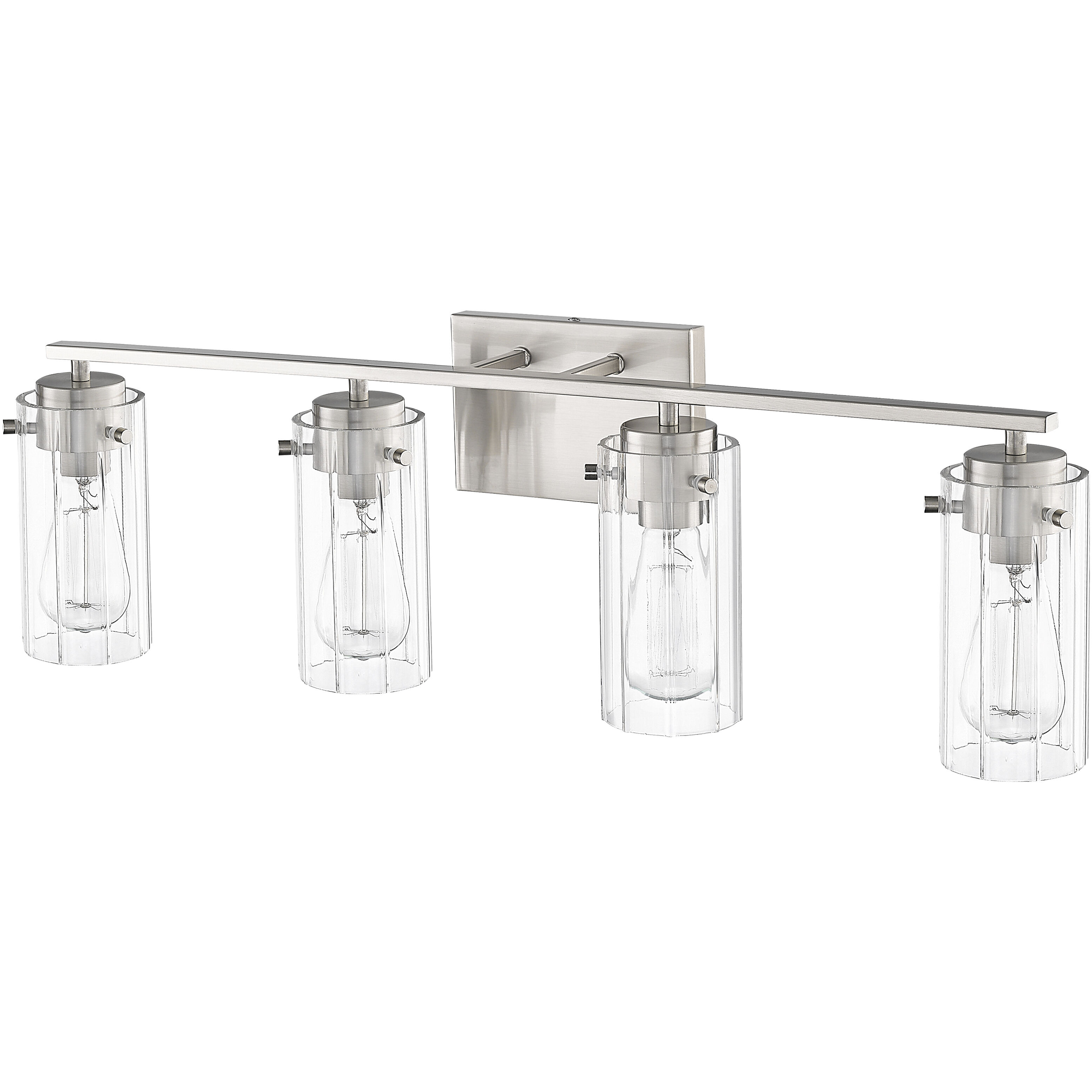 Serena 4 Light 30.5 inch Brushed Nickel Bathroom Vanity Light Wall Light